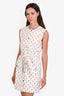 Hermès White/Brown Denim 'Anchor Chain' Print Sleeveless Mini Dress Size 36