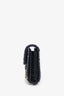 Christian Dior 2019 Navy Oblique Jacquard Saddle Lotus Wallet