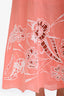 Cleobella Peach Cotton Linen Floral Eyelet Maxi Dress Size Small