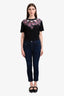 Gucci Dark Blue Web Lined Jeans Size 30