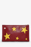 Stella McCartney 2014 Red/Yellow Vegan Leather Star Embossed 'Cavendish' Oversized Clutch