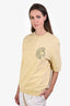 Hermès Yellow Cotton Terry Embroidered Quarter-Sleeve Sweatshirt Size S