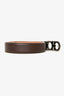 Salvatore Ferragamo Brown Leather Gancini Belt Size 90