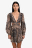 Zimmermann Leopard Print 'Allia' Cut Out Midi Dress Size XS