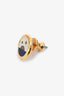 Hermès Gold Plated Metal Swift Celeste Stud Earrings