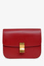Celine Red Leather Medium Box Bag