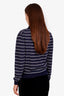 Miu Miu Navy/White Striped Polo Shirt Size 36