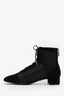 Christian Dior Black Suede Resille Naughtily-D 30mm Ankle Boots Size 38.5