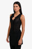 Pianoforte di Max Mara Black Sheer Silk Sleeveless Ruffle Blouse Size M