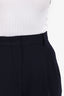 Max Mara Studio Navy Pleated Shorts Size 4