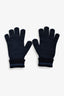 Gucci Blue Cashmere Jacquard Monogram Gloves