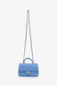 Pre-loved Chanel™ Blue Quilted Lambskin Mini Top Handle Rectangular Flap