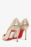 Christian Louboutin Gold Corneille 100 Pumps Size 36.5