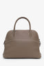 Hermès 2016 Etoupe Leather 'Traditional Bolide 31' Top Handle Bag with Strap