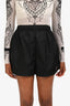 Prada 2021 Black Re-Nylon Logo Plaque Shorts Size 36