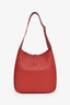 Saint Laurent Red Leather Le 5 a 7 Small Hobo Bag