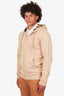 Burberry Beige Cotton Lightweight Zip-Up Hoodie Size M Mens