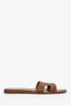 Hermès Brown Leather Oran Sandals Size 41