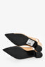 Pre-loved Chanel™ Beige/Black Leather Cap Toe CC Heels Size 37.5