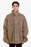 Balenciaga Brown Faux Shearling Jacket Size 5 Mens