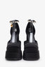 Versace Black Satin Medusa Aevitas Platform Heels Size 38