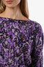 Diane von Furstenberg Purple Abstract Floral Print Romper Size 4