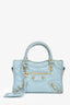 Balenciaga 2014 Blue Leather Mini City Bag with Strap