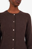 Theory Brown Cashmere Button-Up Sweater Size P