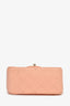 Pre-loved Chanel™ 2022 Pink Sakura Quilted Lambskin Mini Square Flap Bag