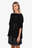 Etoile Isabel Marant Black Lace Details Top Size 36