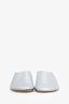 Loewe Silver Metallic Leather Toy Mules Size 38