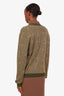 Gucci Green Wool Horsebit Jacquard Knit Cardigan Size M