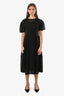Comme des Garcons Black Sheer Peter Pan Collar Midi Dress Size XS