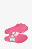Valentino Hot Pink Rubber Cage Rockstud Sandals Size 38