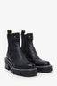 Louis Vuitton Black Leather Monogram Chelsea Boots Size 36.5