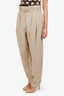 Acne Studios Beige Linen Paperbag Waist Trousers Size 38