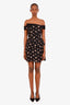 Roland Mouret Black Floral Mini Dress Size 8