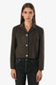 Theory Brown Wool Cashmere Cropped Jacket Size 6