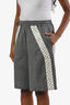 Short Louis Vuitton 2022 gris Damier Azur détaillé taille XS