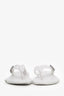 Louis Vuitton White Leather Damier Buckle Sandals Size 8 Mens