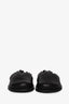 St. Agni Black Leather Ruched Flat Mules Size 37