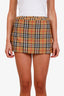 Burberry x Vivienne Westwood Brown Wool Check Mini Skirt Size XS