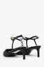 Celine Black Leather Pointed Toe Kitten Heels Size 36.5