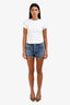 Agolde Blue Denim Distressed Cut-Off Shorts Size 27