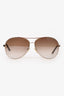 Tom Ford Gold/Brown Aviator Sunglasses