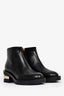 Nicholas Kirkwood Black Leather Faux Pearl Ankle Boots 38