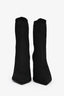 Balmain Black Knit 'Moneta' Stretch Ankle Boots Size 38.5