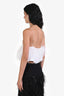 16Arlington White Crepe Fur Crop Top Size 8