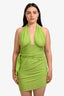 Baobab Green Glittered Wrap Around 'Sierra' Mini Dress Size L