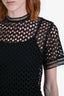 Self-Portrait Black Lace Short Sleeve Maxi Dress Estimated Size 10